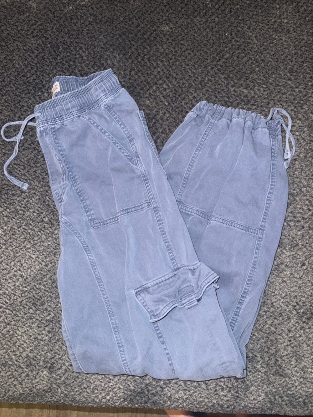 SO Kids Casual Drawstring Pants in Light Blue